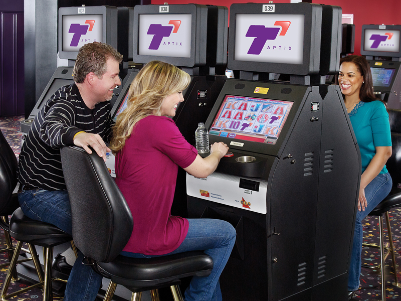 Guests playing TapTix, an easy and fun game to play for the chance to win instant cash prizes and progressive jackpots.