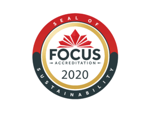 Logo du sceau de la durabilité FOCUS 2020 de la certification FOCUS