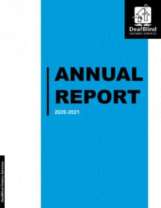 DBOS annual report with blue background and logo
