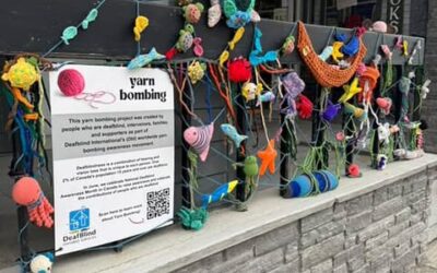 A Community Stitched Together: How One Local Business got involved with Yarn Bombing to Raise Awareness for the deafblind community